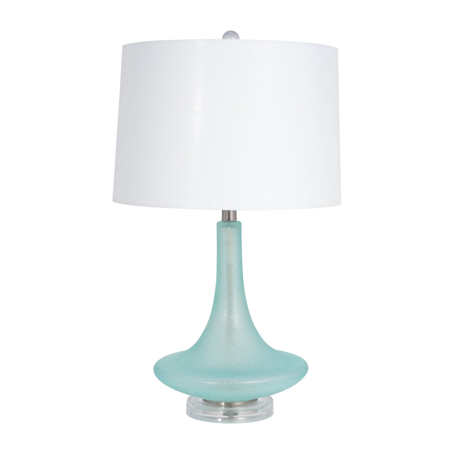Glass 26" Table Lamp, Green