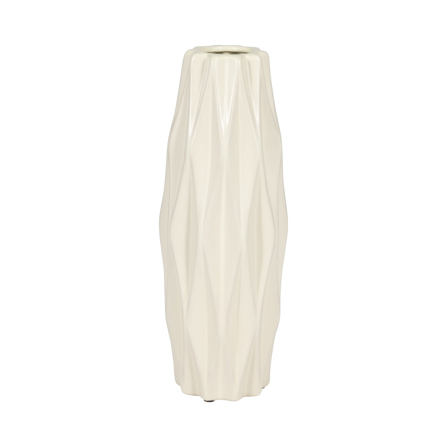 Cer, 12" Flutter Vase, Cotton