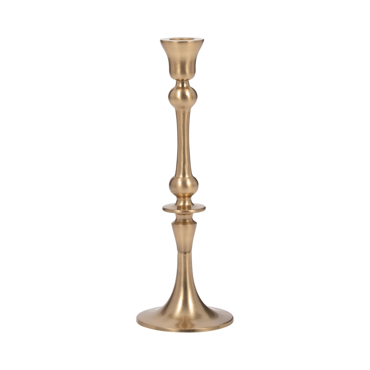 Metal, 9" Traditional Taper Candleholder, Gold