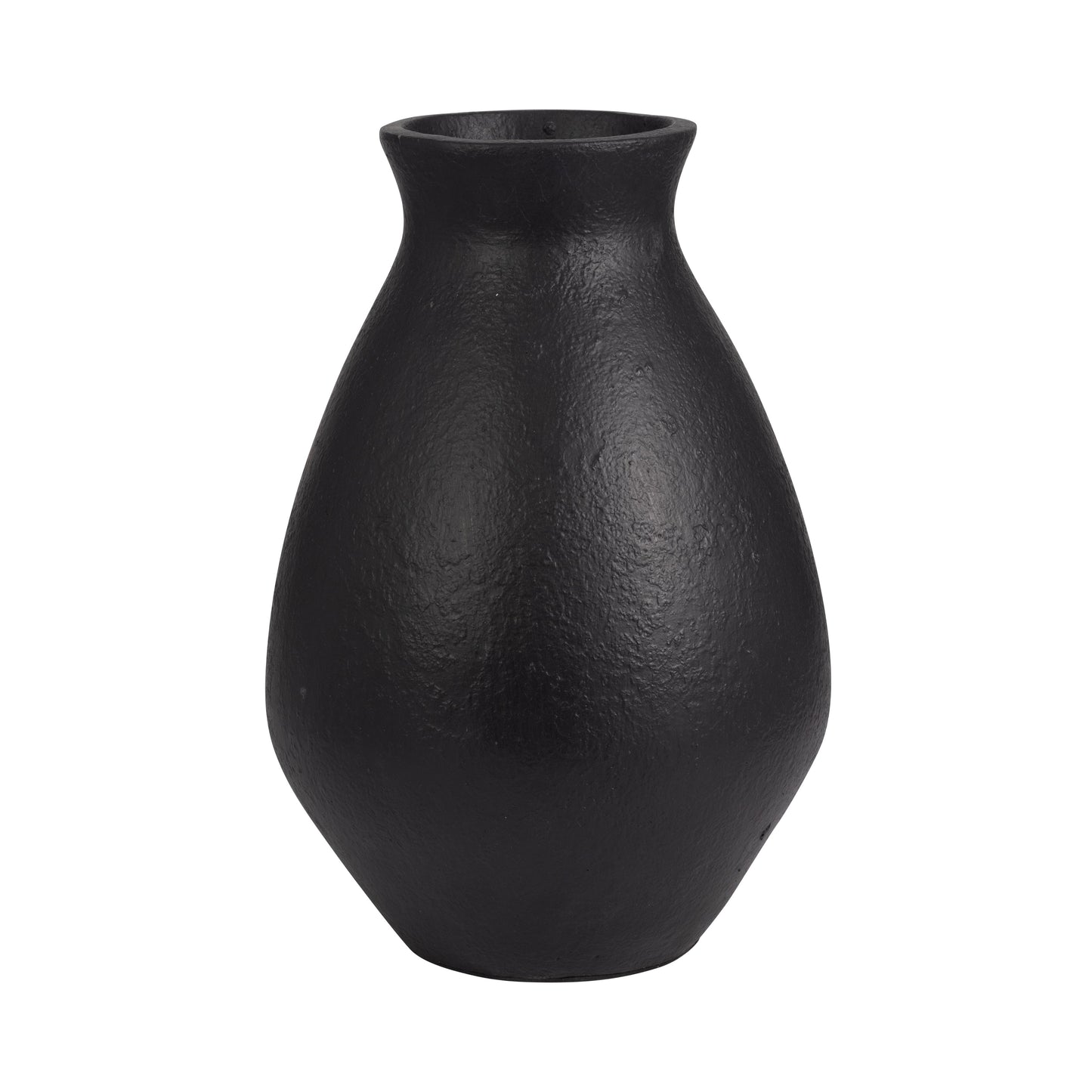 Terracotta, 16" Organic Vase, Black