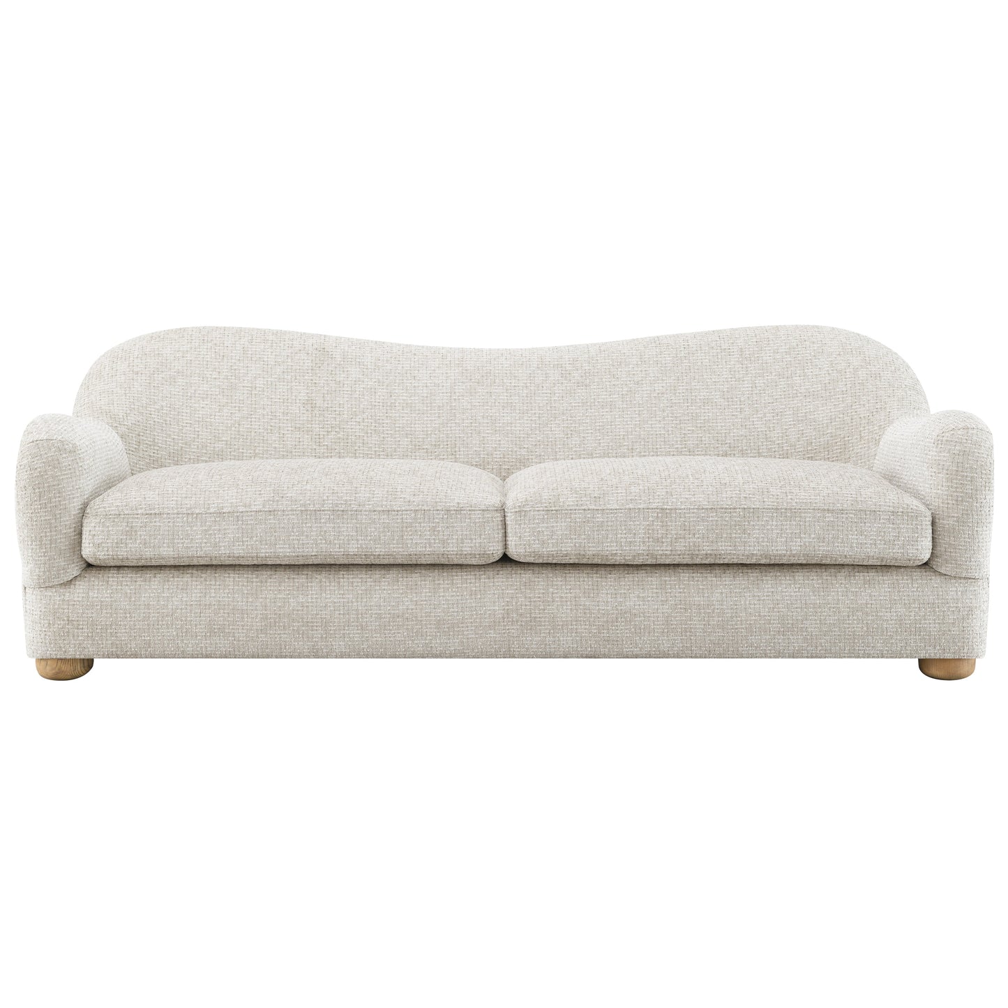 Curved Back Sofa, Beige
