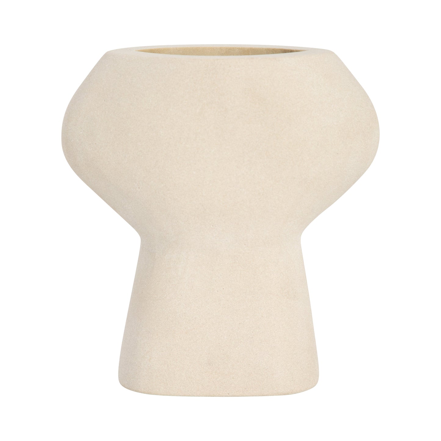 Stone, 7" Bulbous Vase, Natural