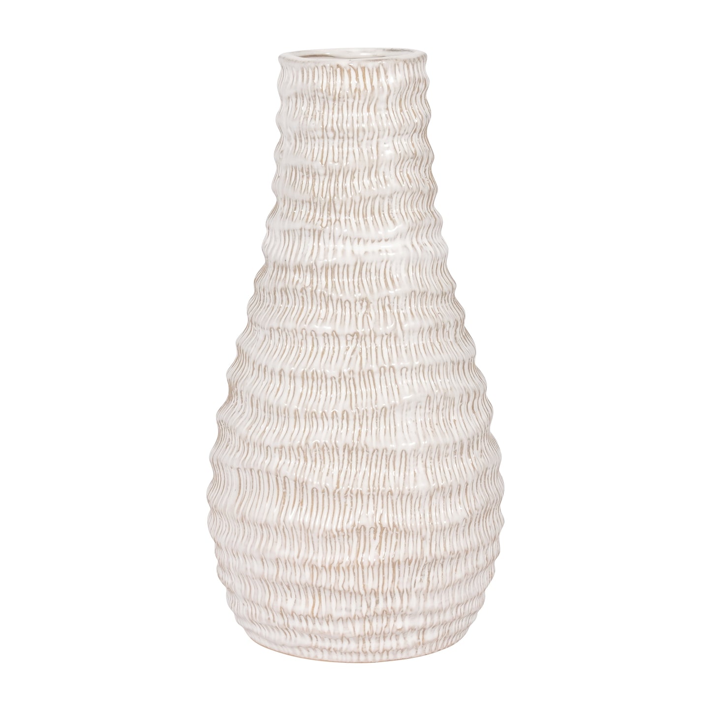 Porcelain, 11" Coastal Vase, Ivory