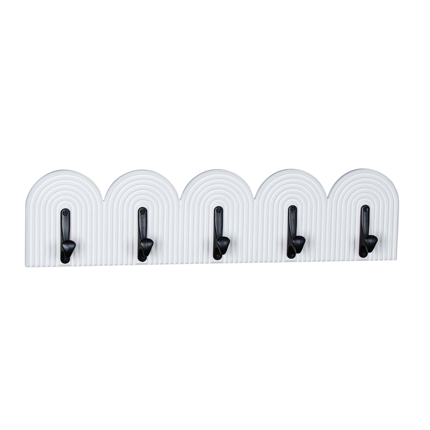 24" 5-arch Wall Hooks, White