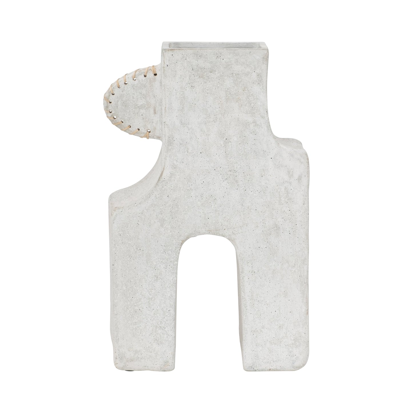 Ecomix, 19"h Abstract Vase, White