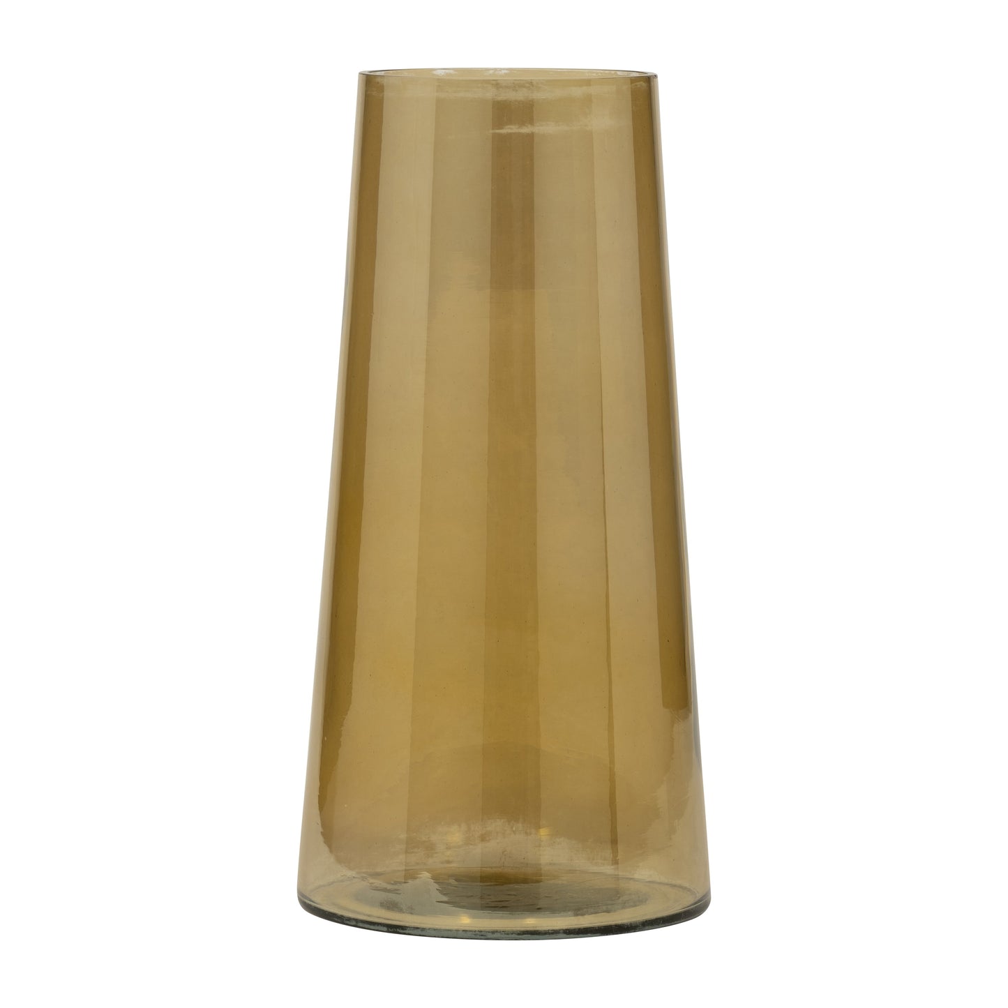 Glass, 12" Luster Vase, Gold