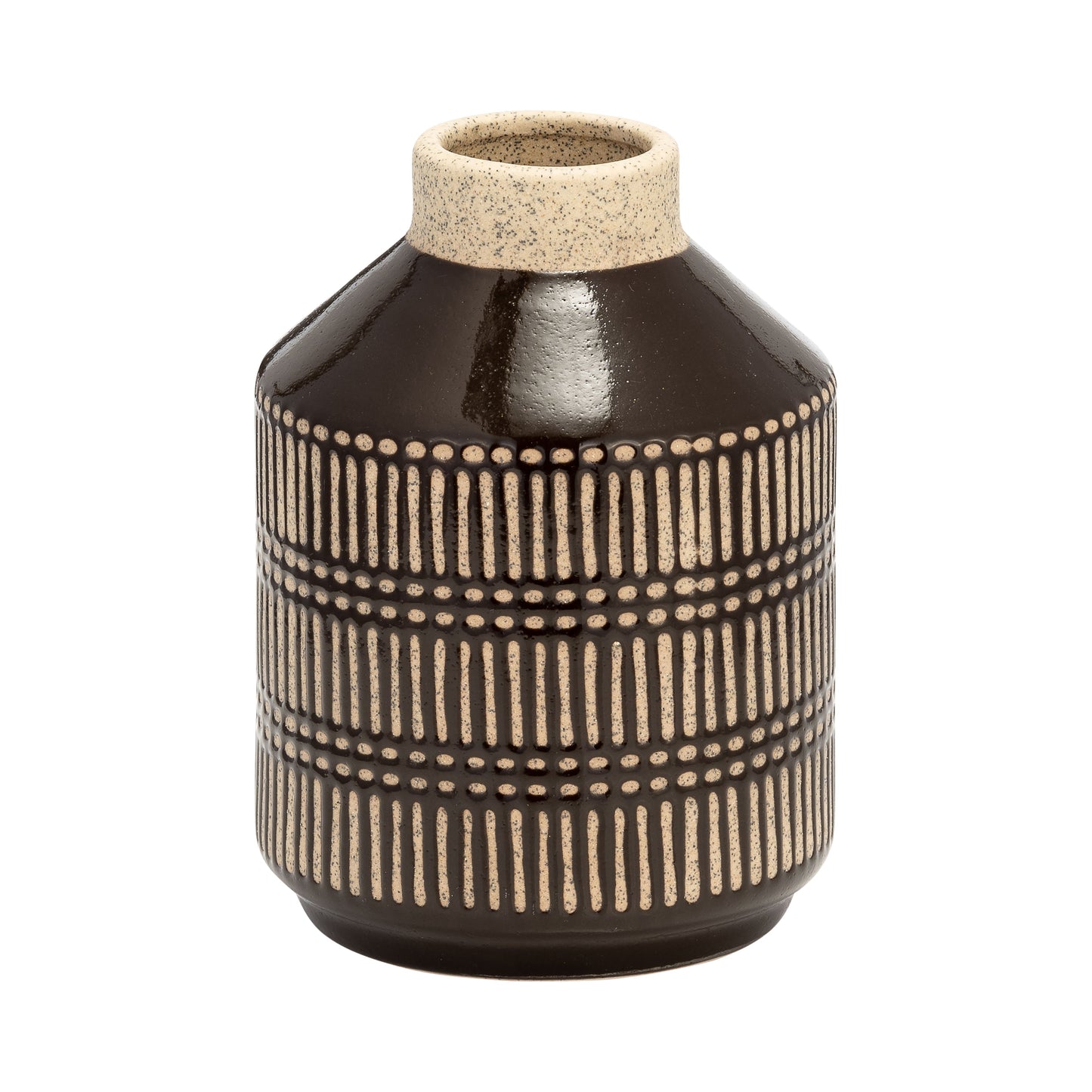 Cer, 7"h Lines Vase, Java