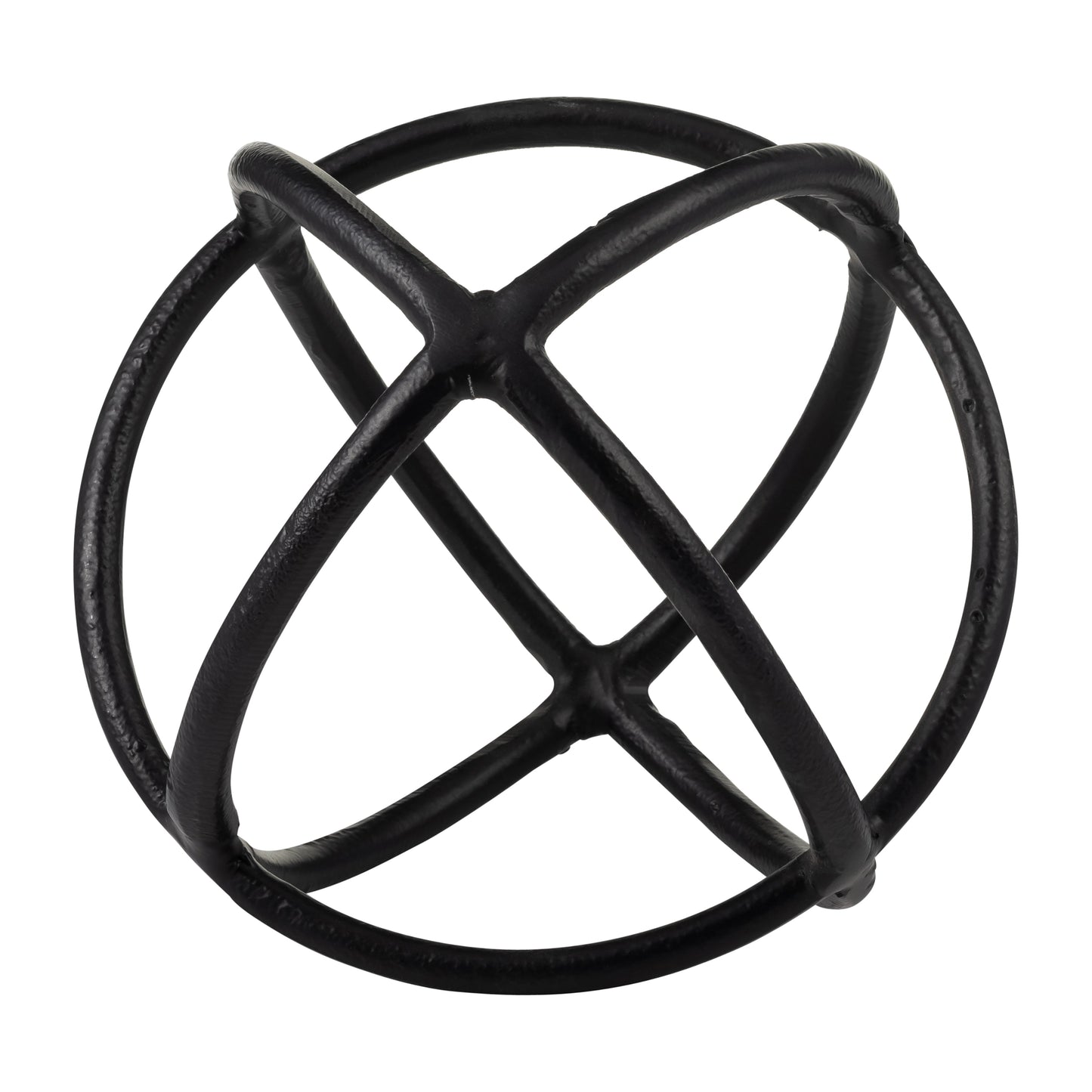Metal 9" Orb Decor, Black