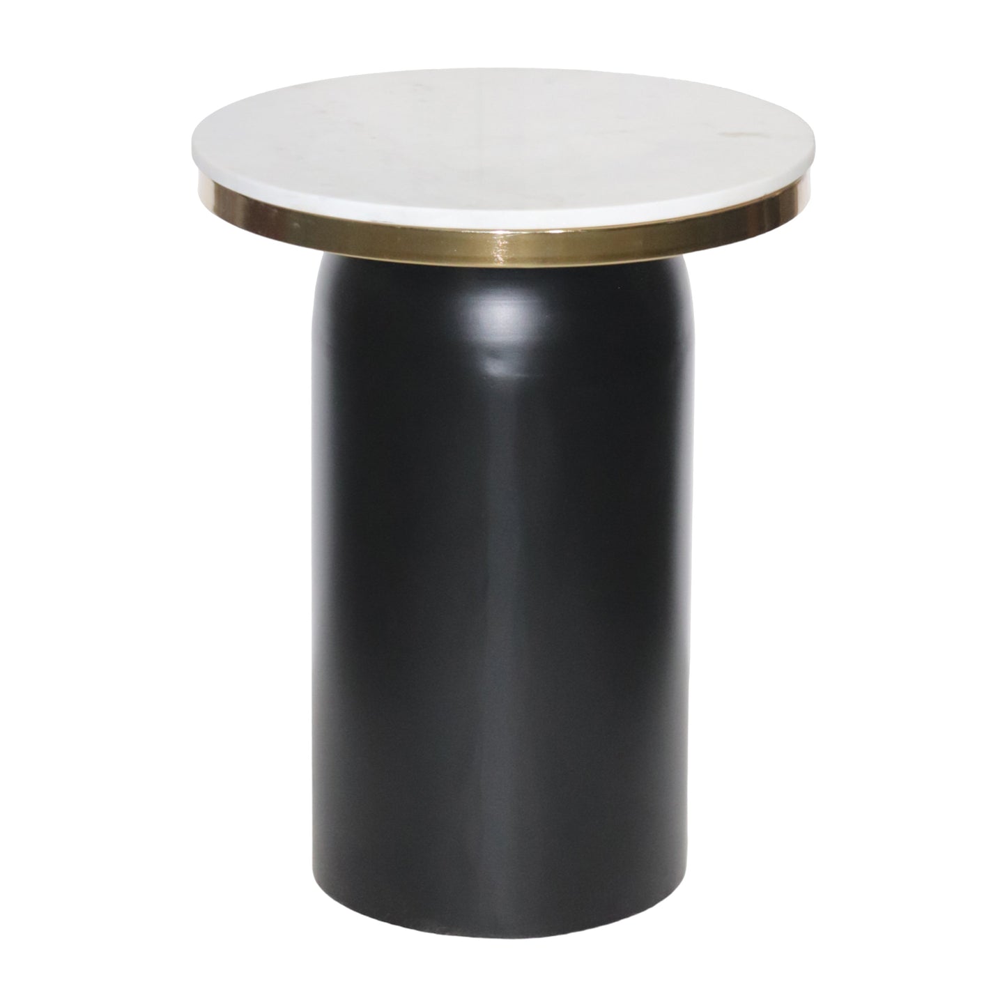 Metal, 21" Cylinder Side Table, Black