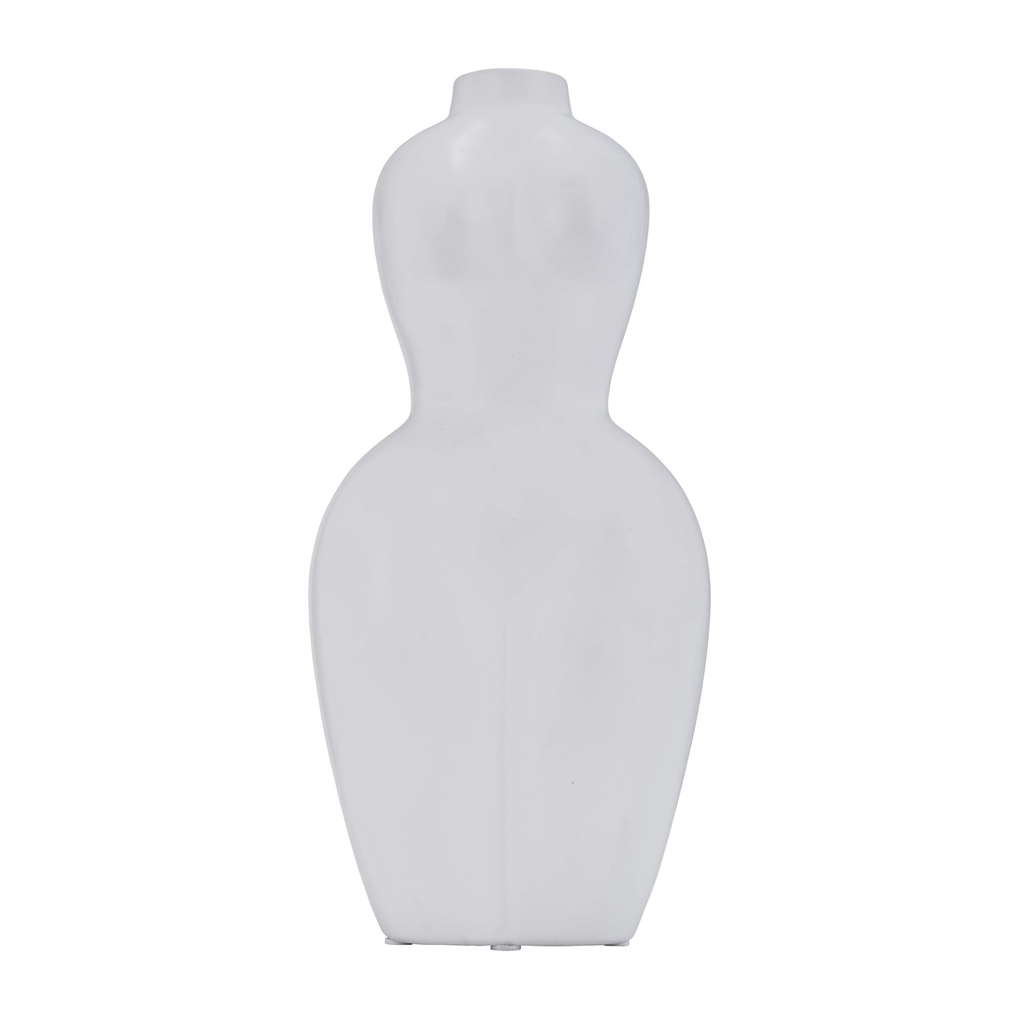 Dol, 12"h Torso Vase, White