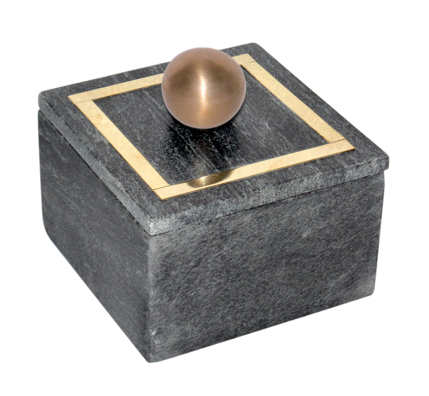 Marble, 5x5 Box - Knob, Black