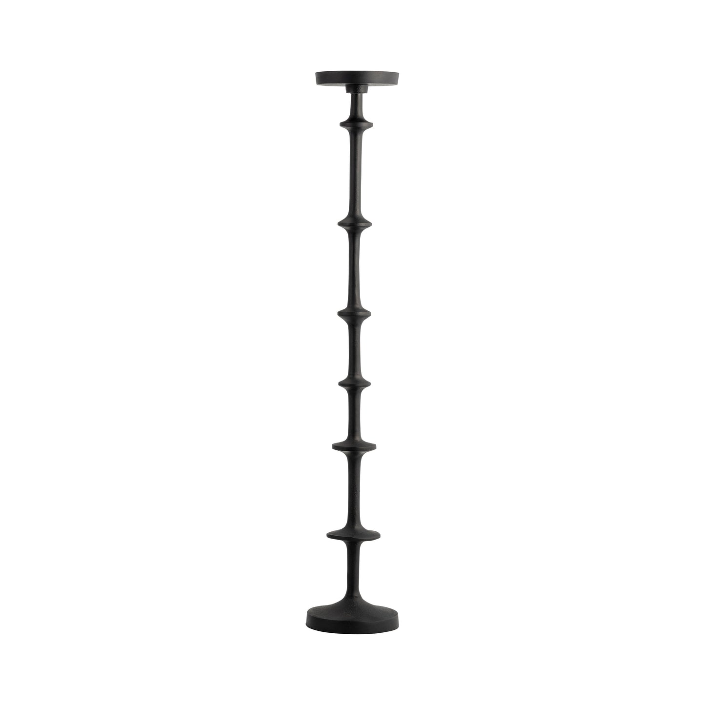 Metal, 29" Abacus Floor Pillar Candleholder, Black