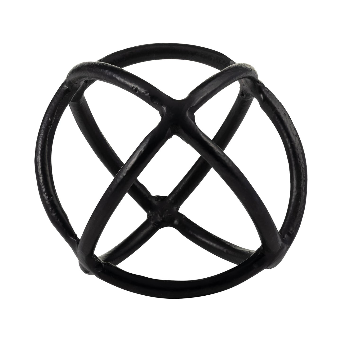 Metal 7" Orb Decor, Black