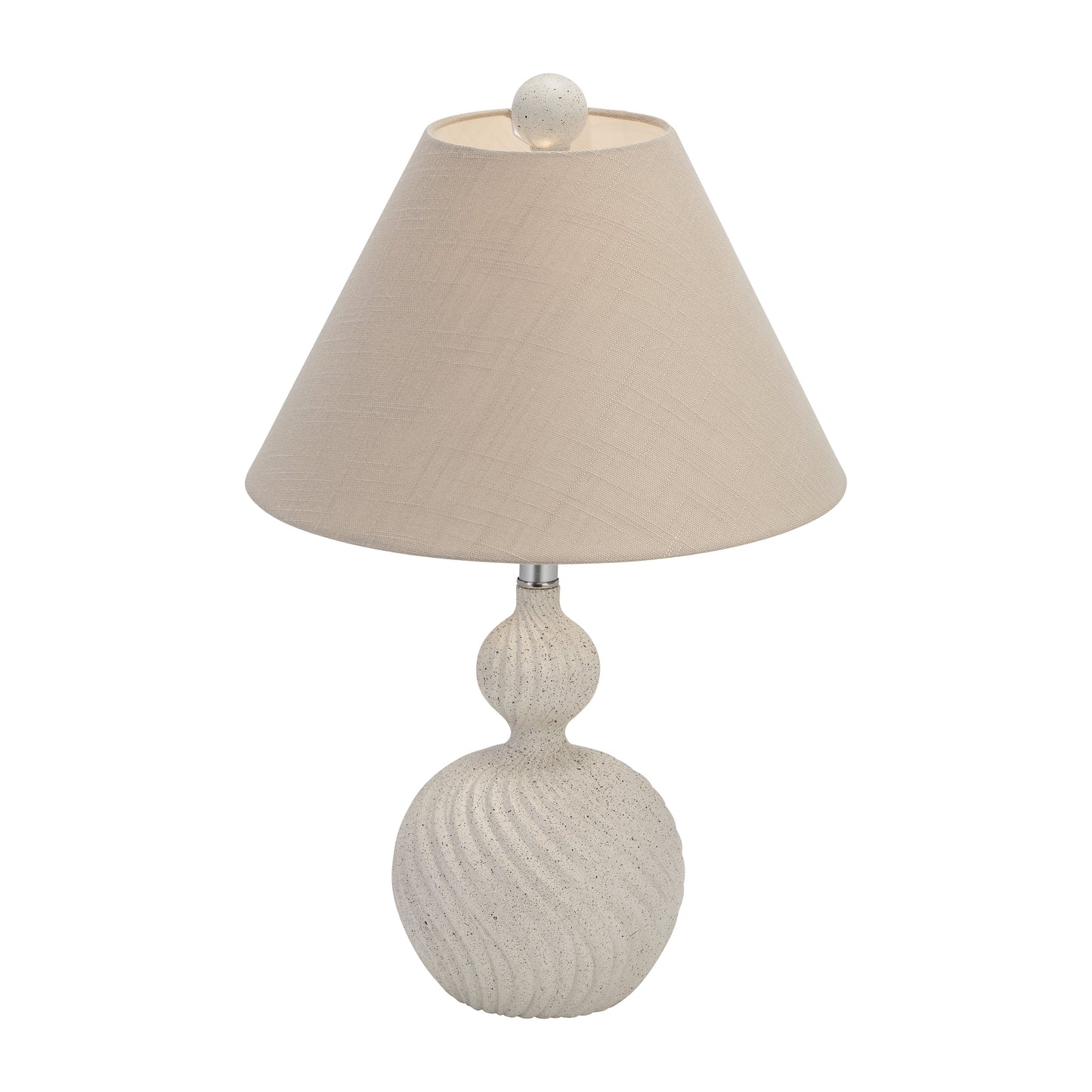 Resin 24" Twist Table Lamp,cream Speckle