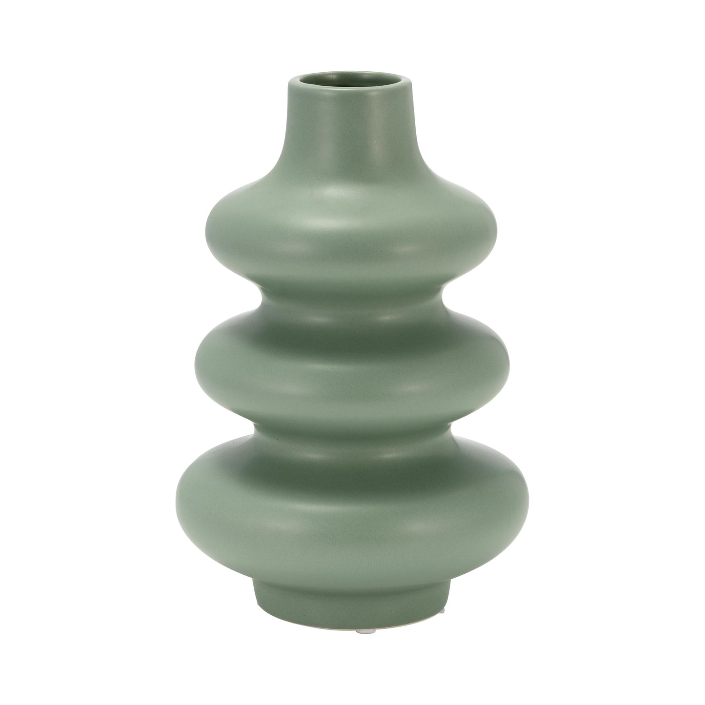 Dol, 9"h Stacked Spheres,dark Sage