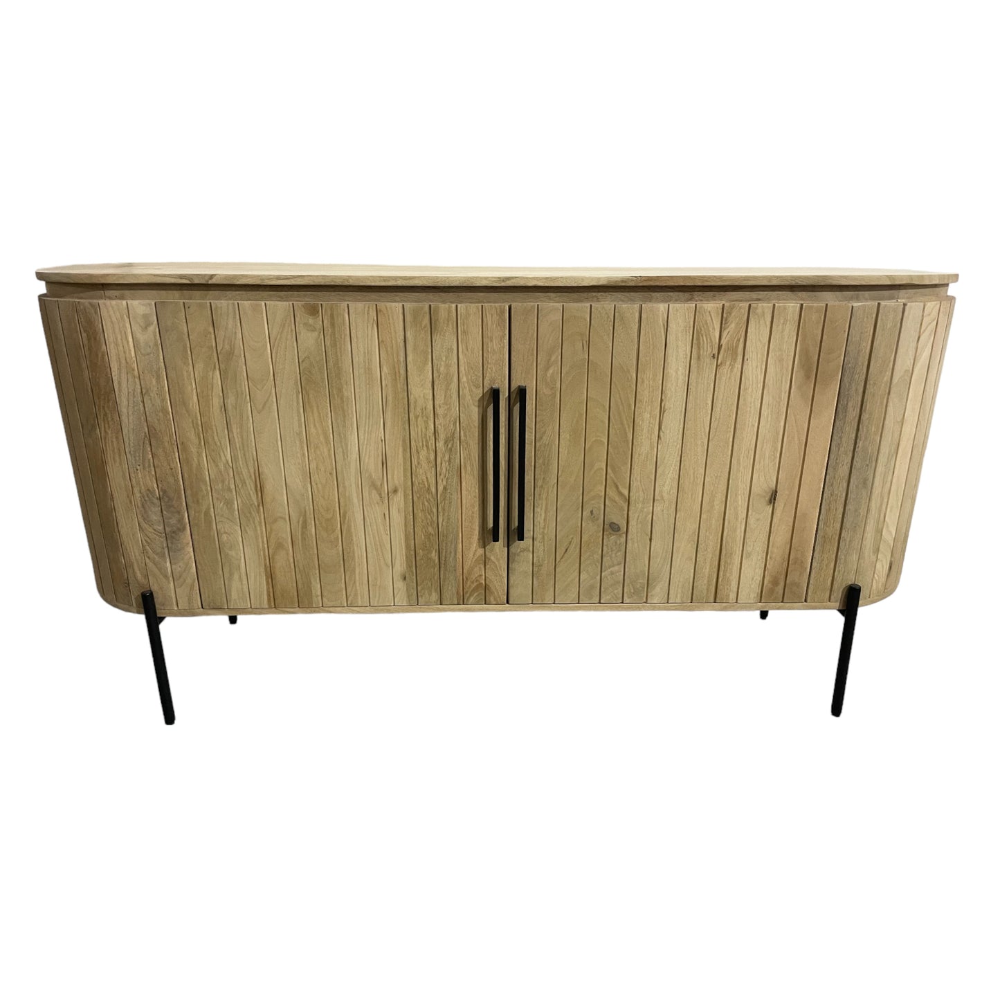 60x30 Ribbed Cabinet, Natural