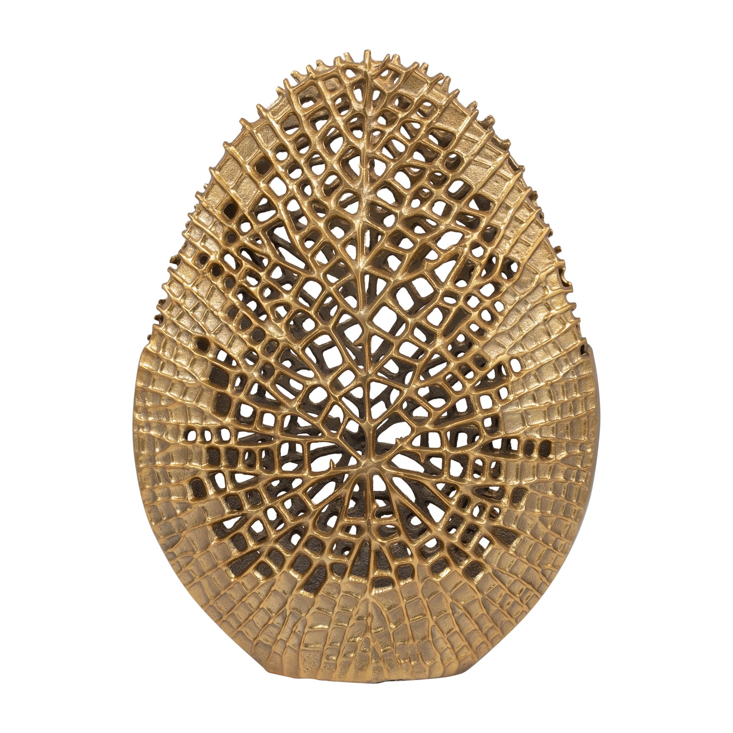 Metal, 18" Contemporary Vase, Gold