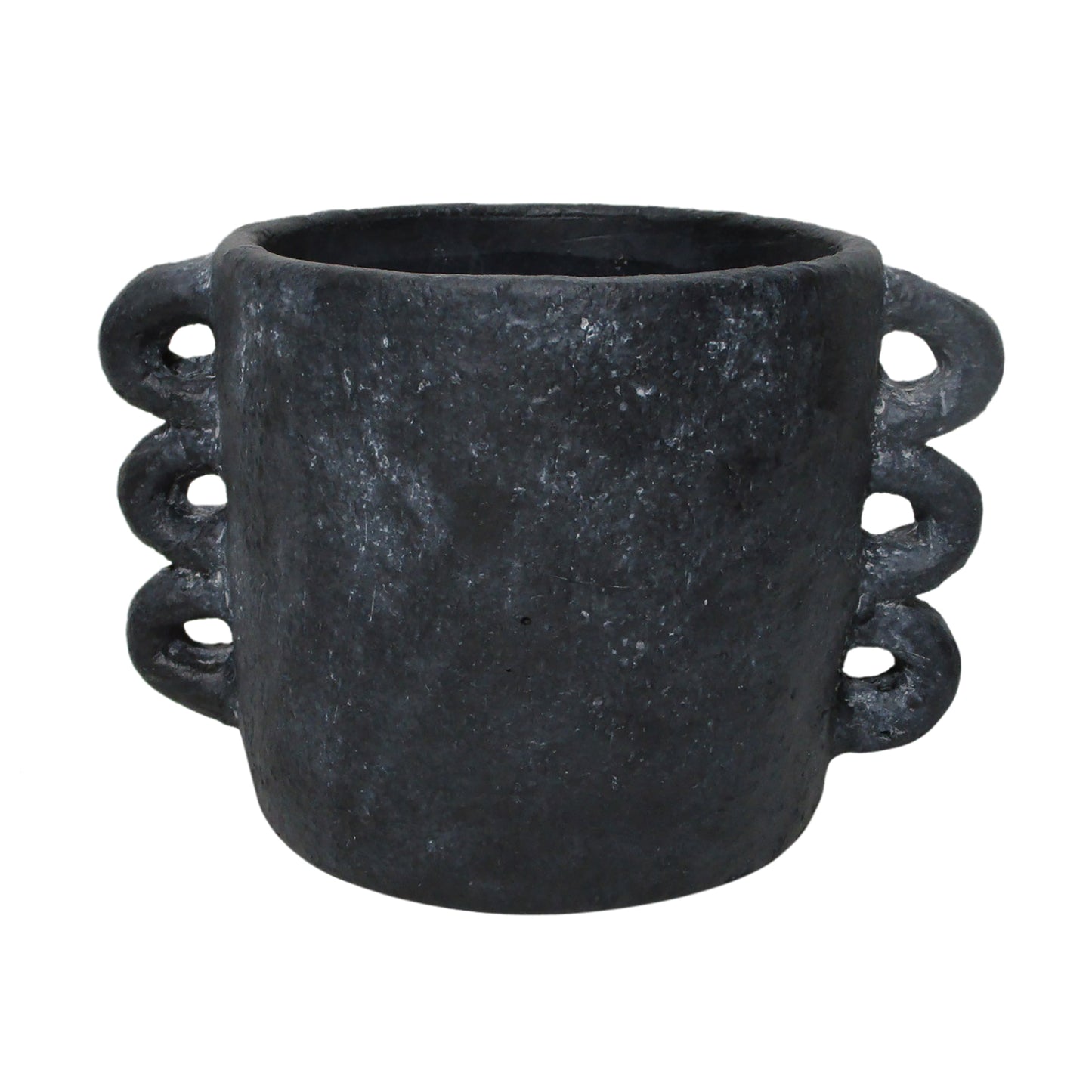 13" Arch Handle Planter, Black