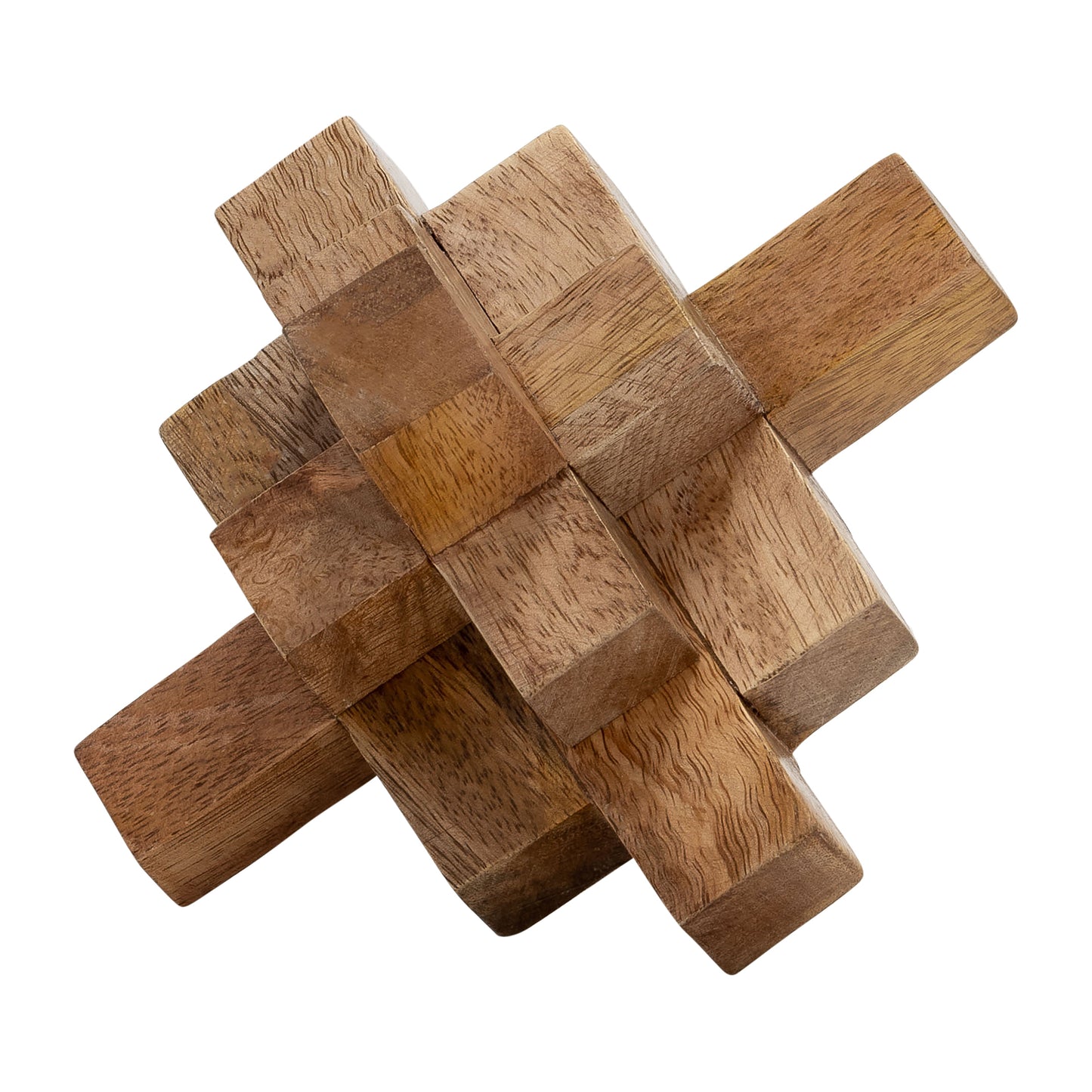 Wood, 6" Geometric Orb, Natural