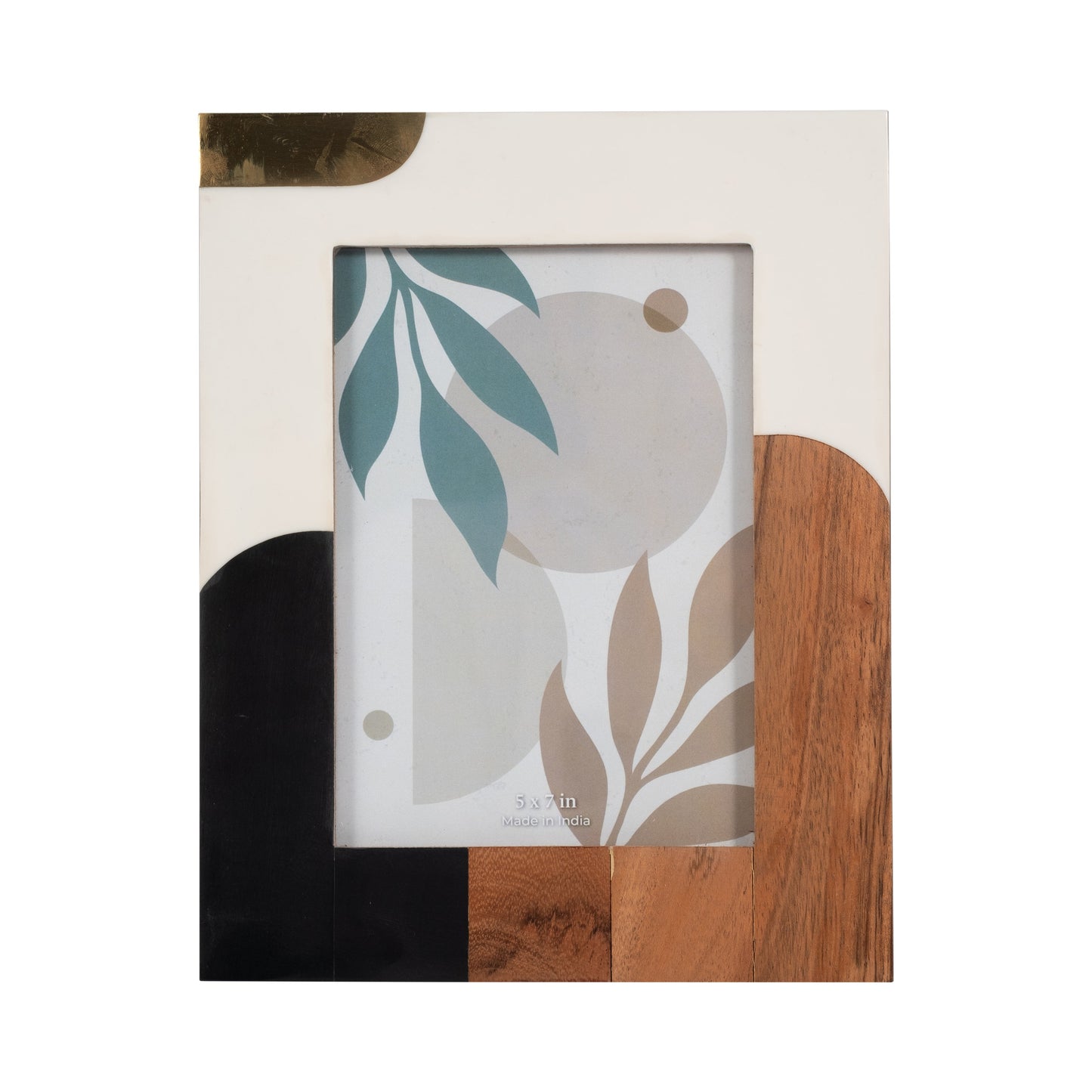 Resin, 5x7 Mid-century Photo Frame, Multi