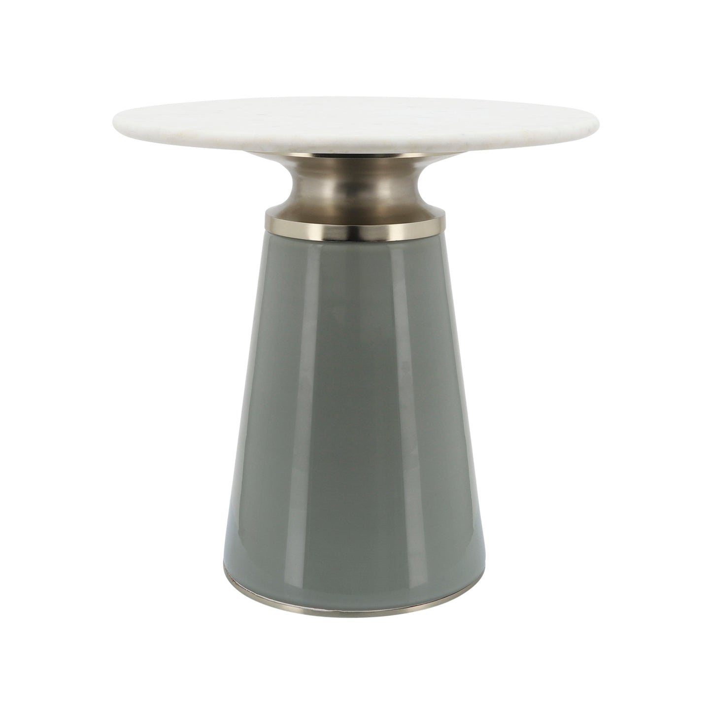 Marble Top, 18"h Nebular Side Table, Gray