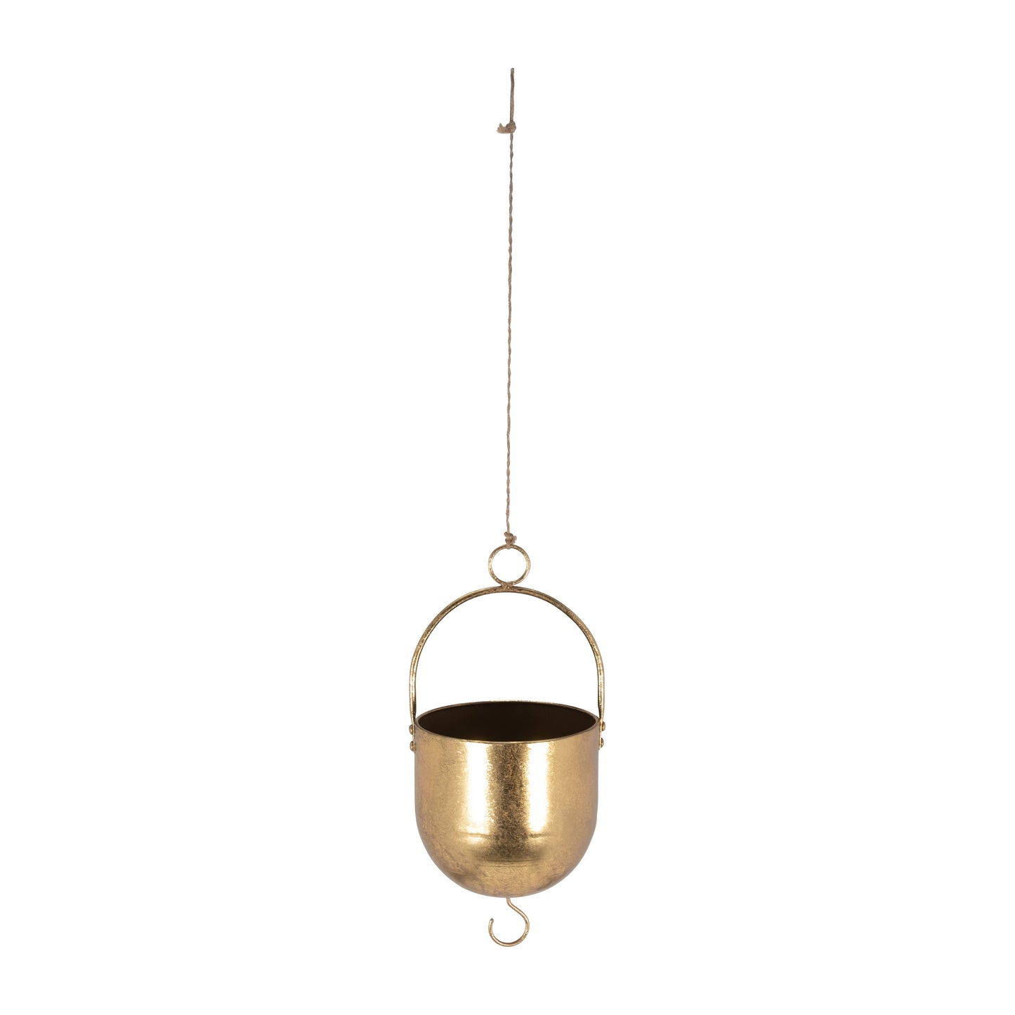 Metal 6" Hanging Planter, Gold