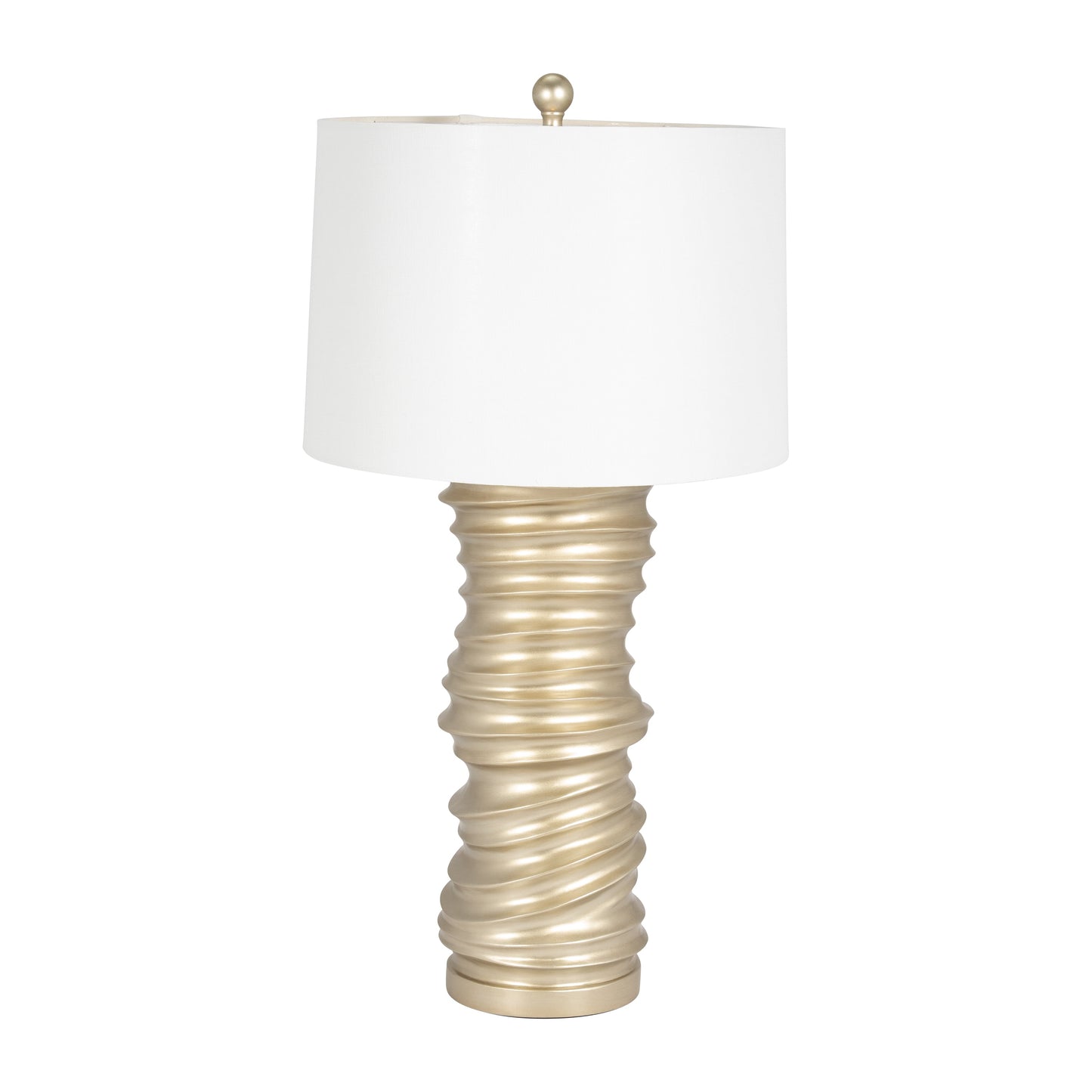 Resin 29" Stacking Rings Table Lamp, Champagne