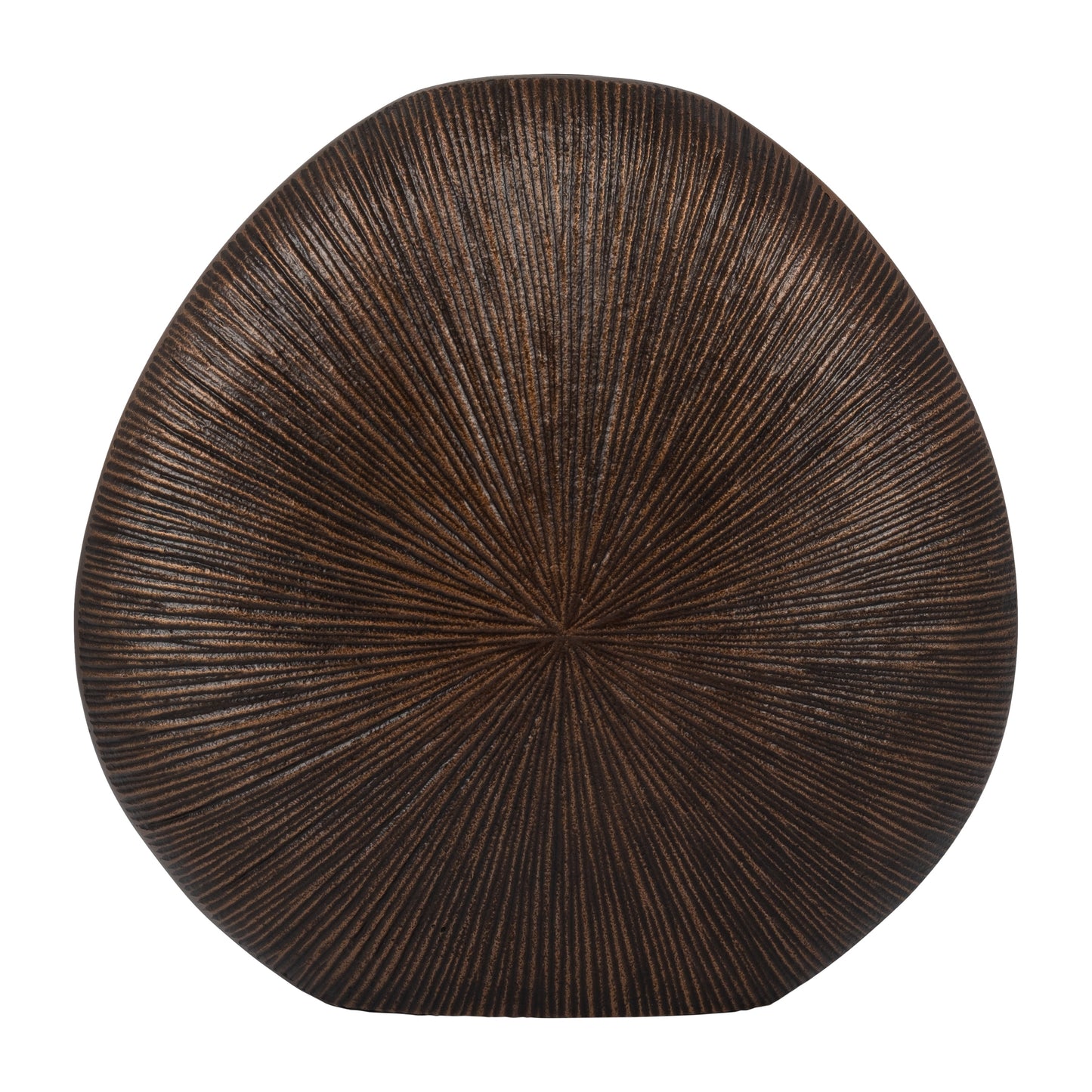 Metal, 14" Starburst Vase, Copper