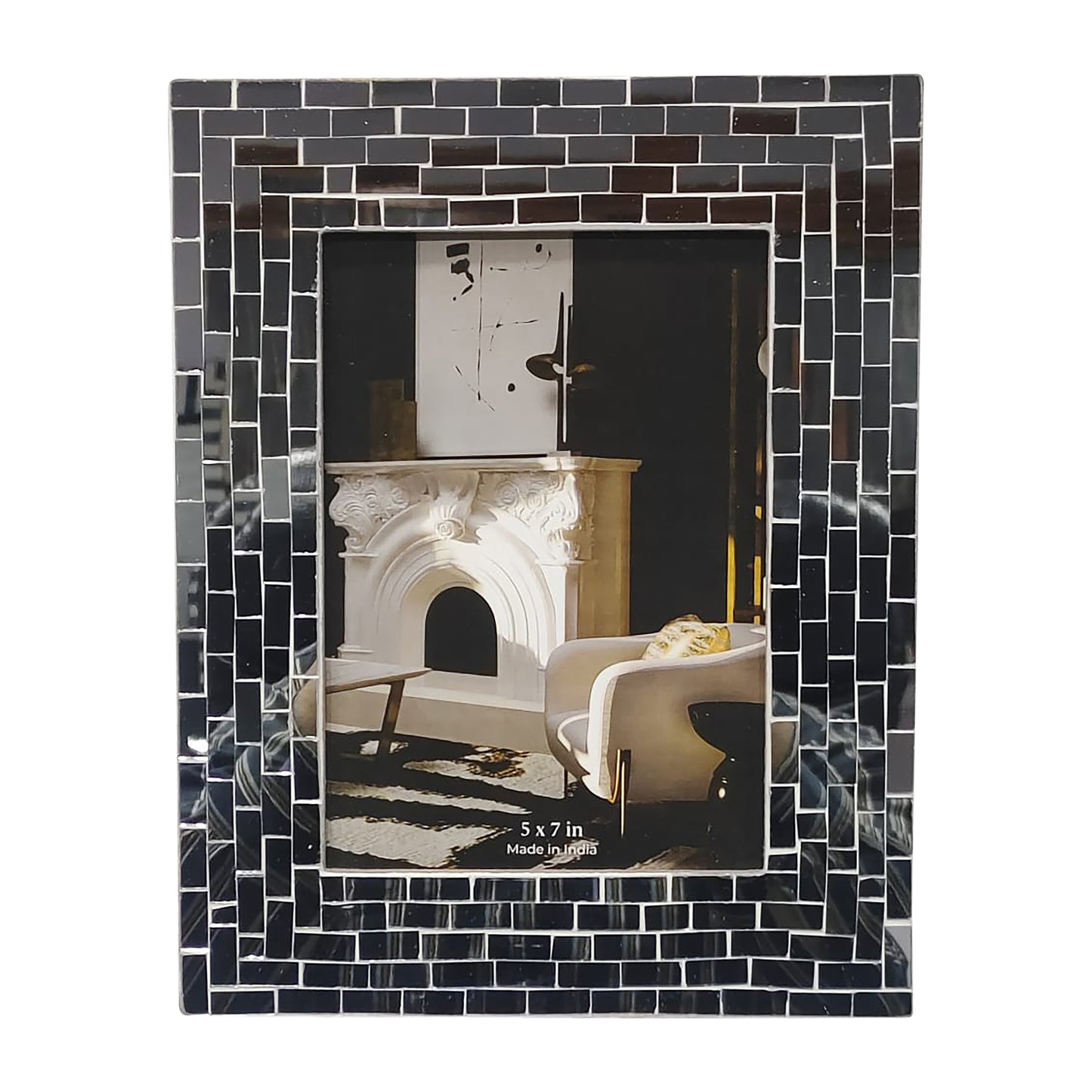 5x7 Mosaic Photo Frame, Silver