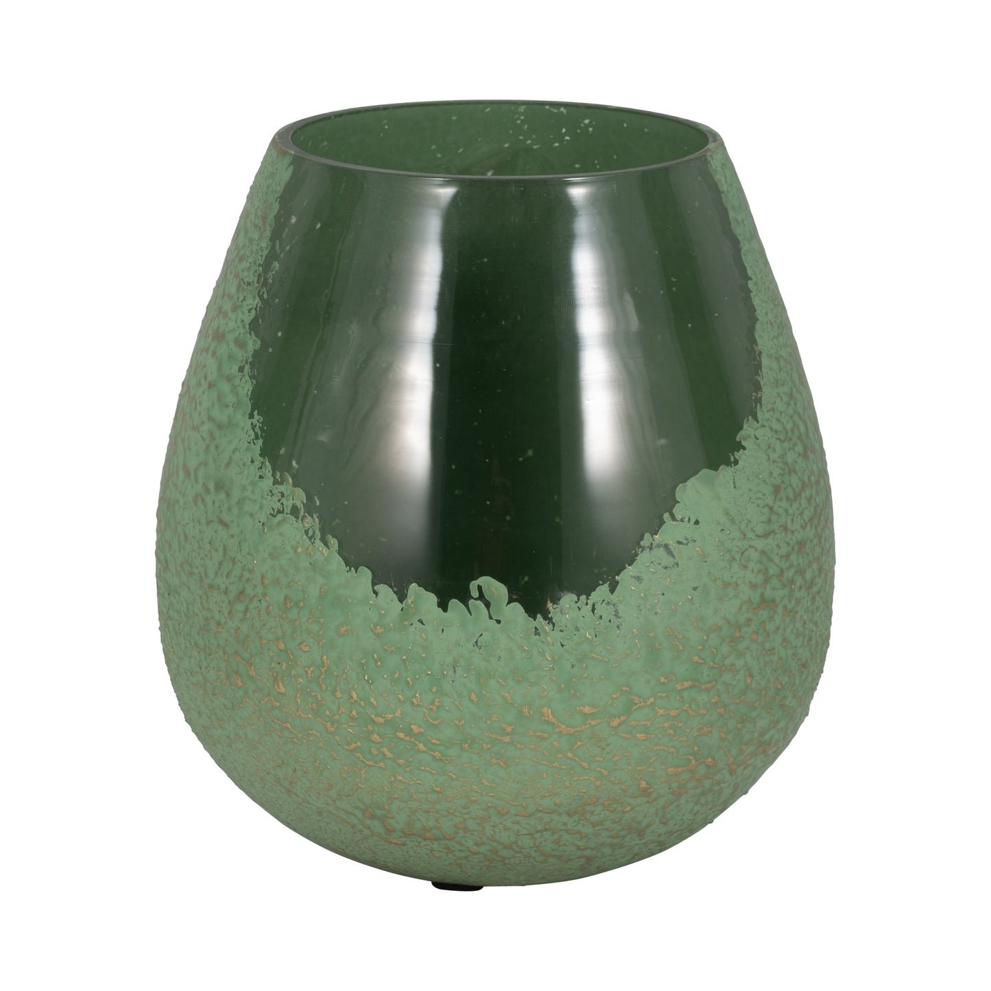 Glass, 8" Dipped Vase, Green