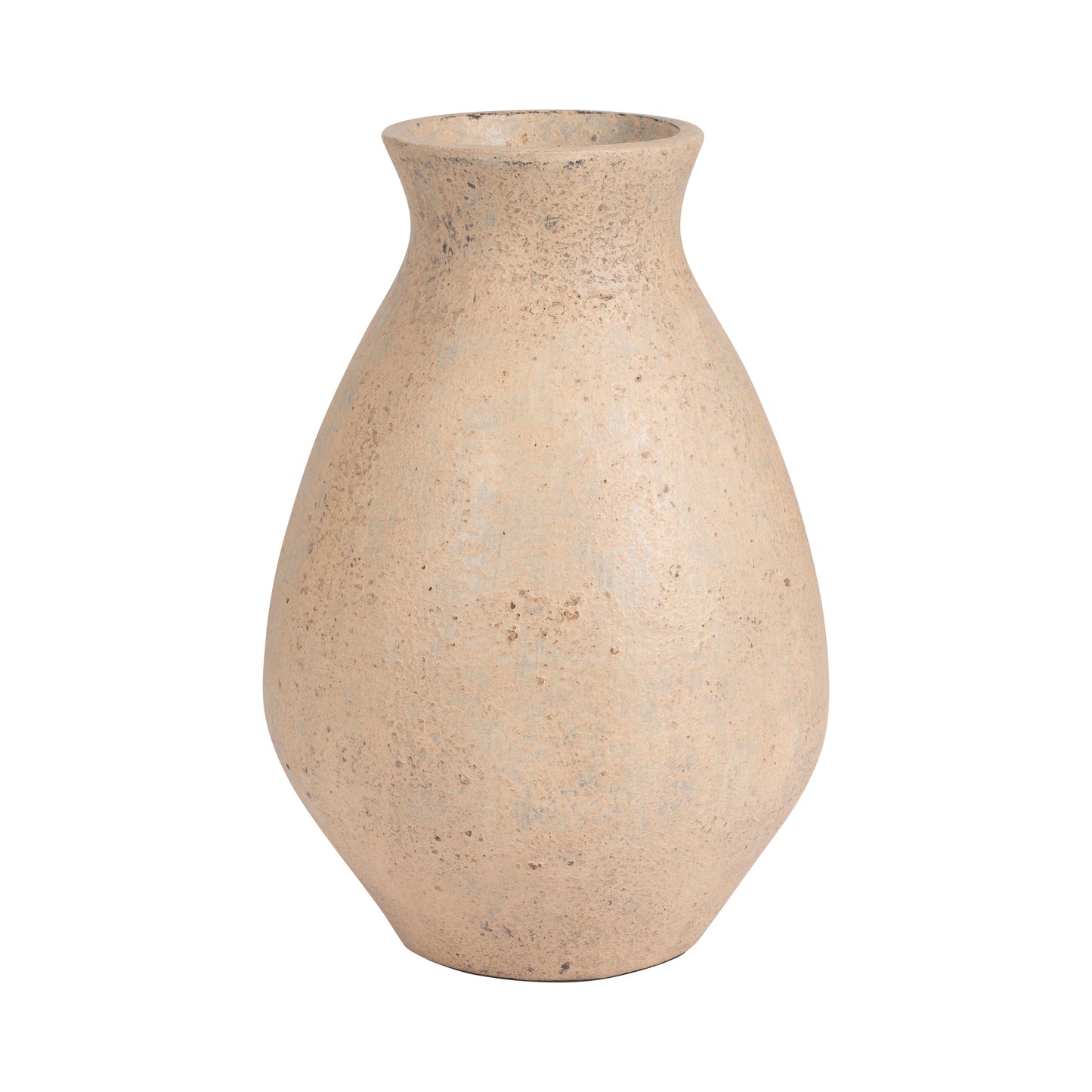 Terracotta, 16" Organic Vase, Ivory