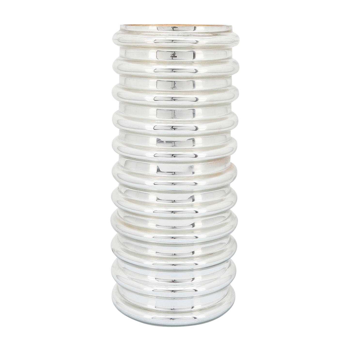 Glass, 14"h, Scallop Vase, Champagne