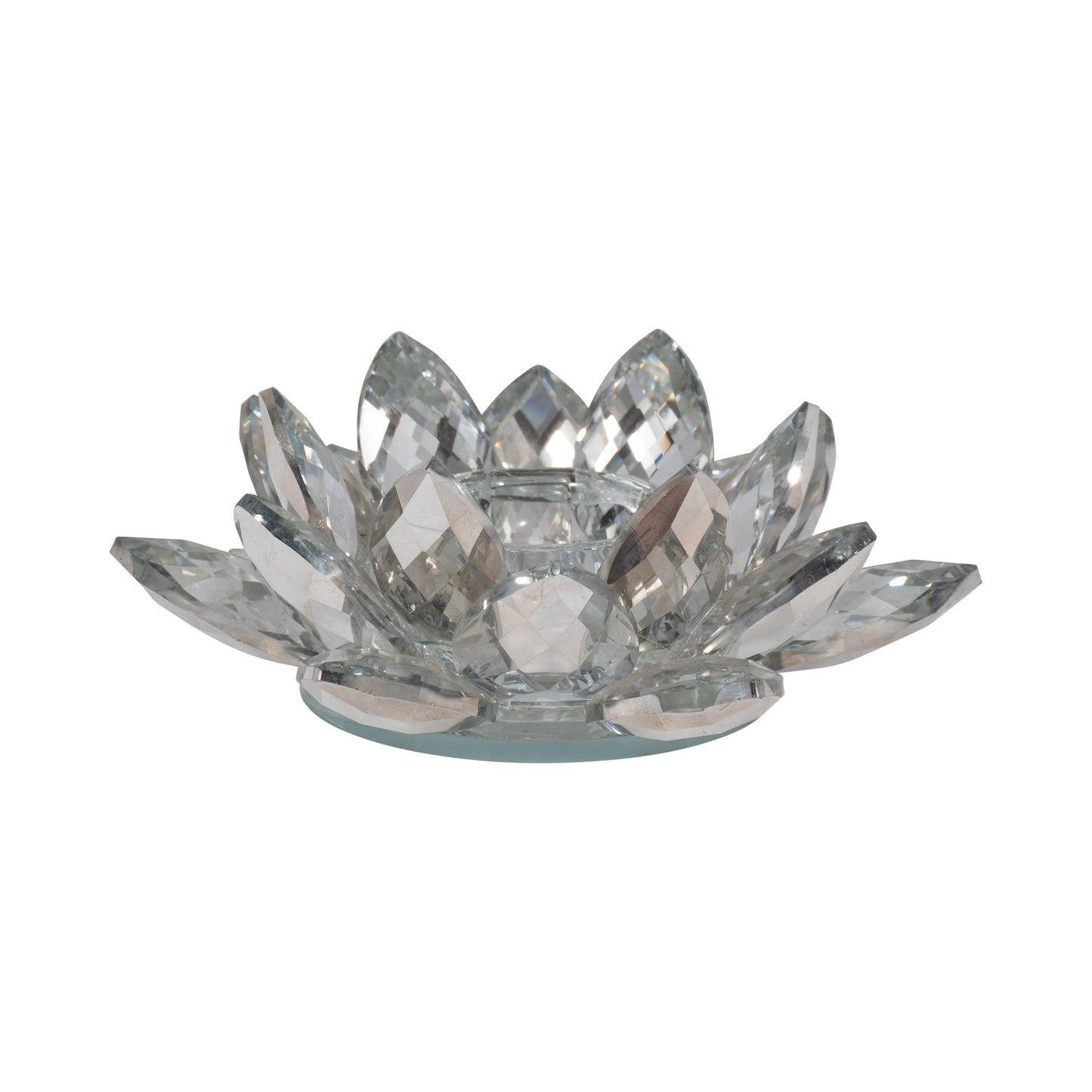 Silver Crystal Votive Candle Holder 6"