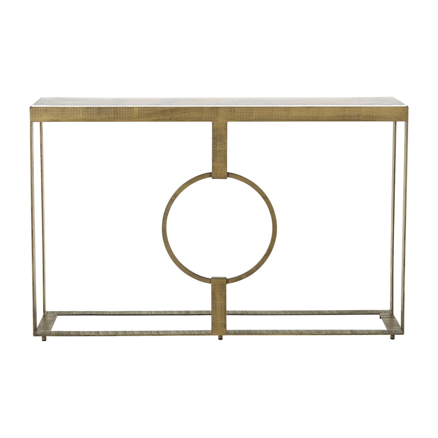 Metal, 48x31 Marble Top Console, Gold;white/2boxes