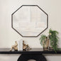 Metal, 32x28 Octagonal Mirror, Black/gld Wb