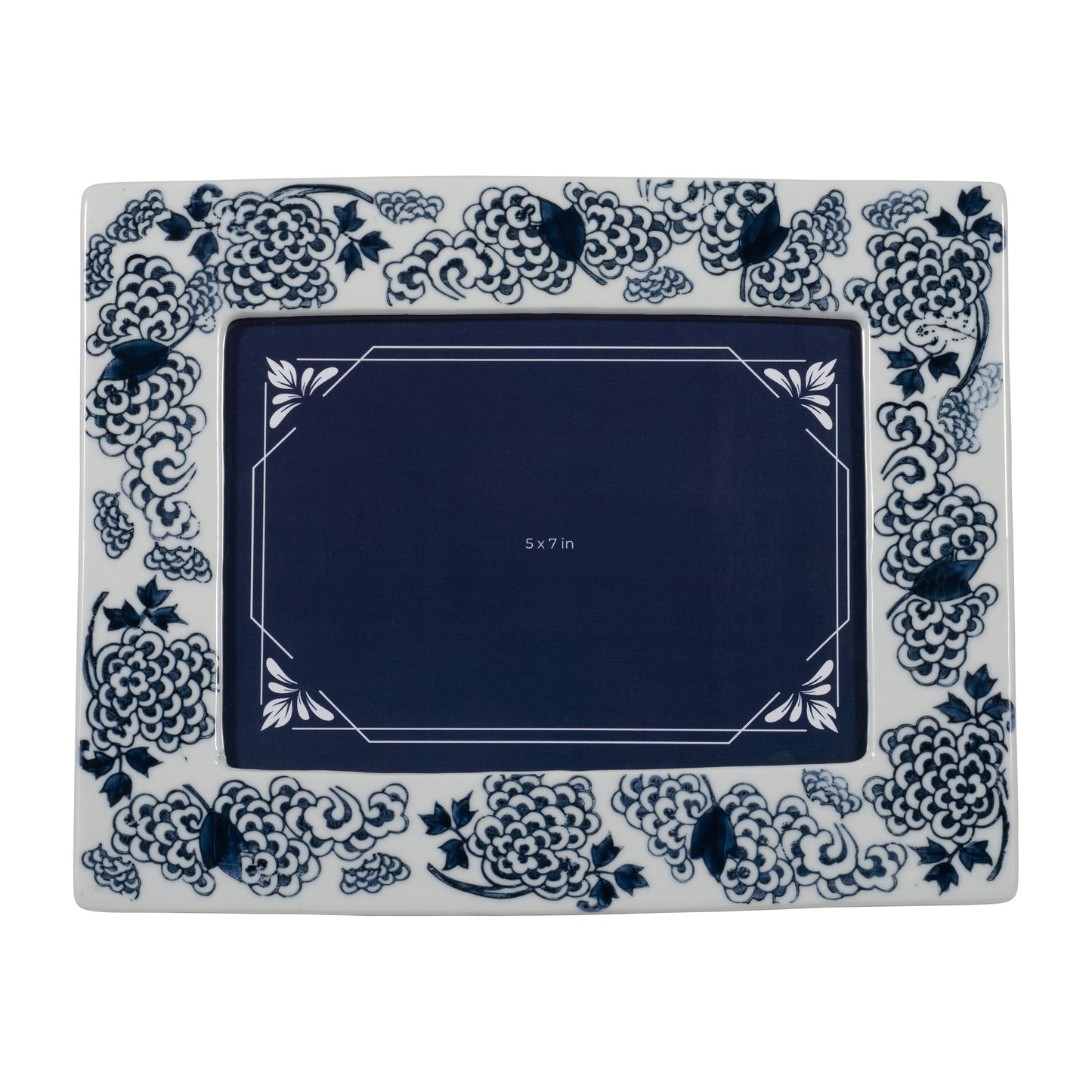 Cer, 5x7 Chinoiserie Photo Frame, Blue/white