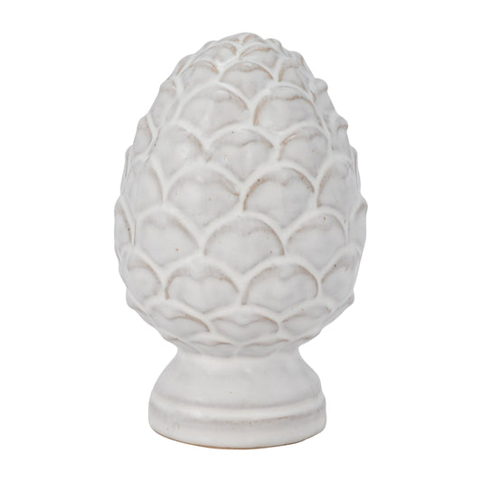 Cer, 6" Artichoke Deco, Ivory