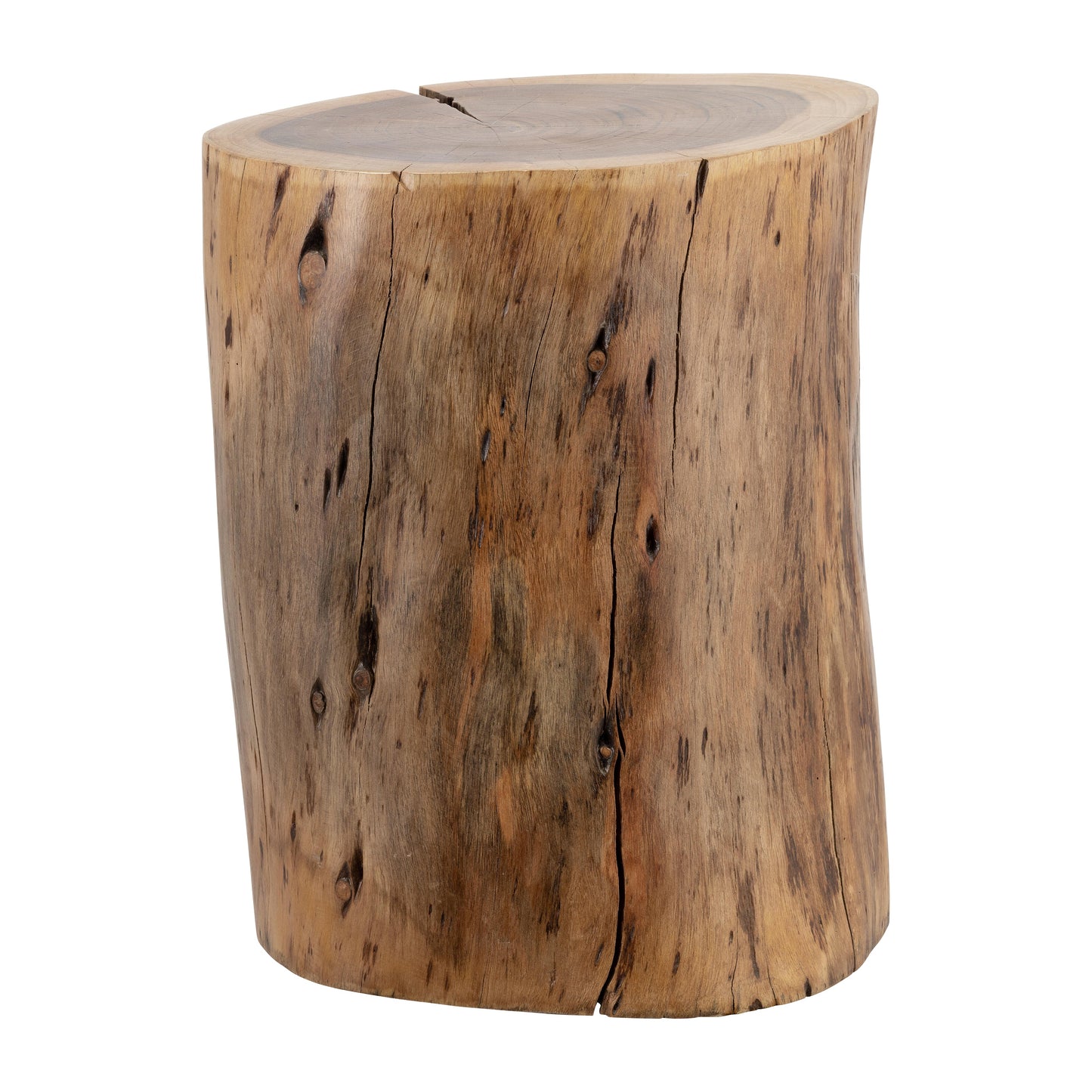 Wood, 19"h, Log Stool, Natural Finish