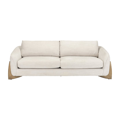 3-seat Sofa W/ Wood Accent, Beige