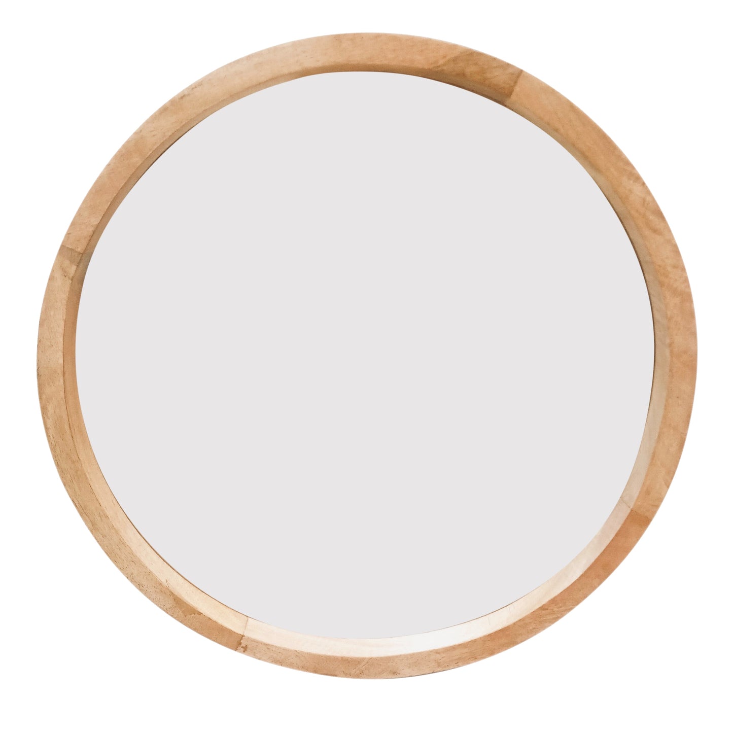 24" Round Mirror, Brown