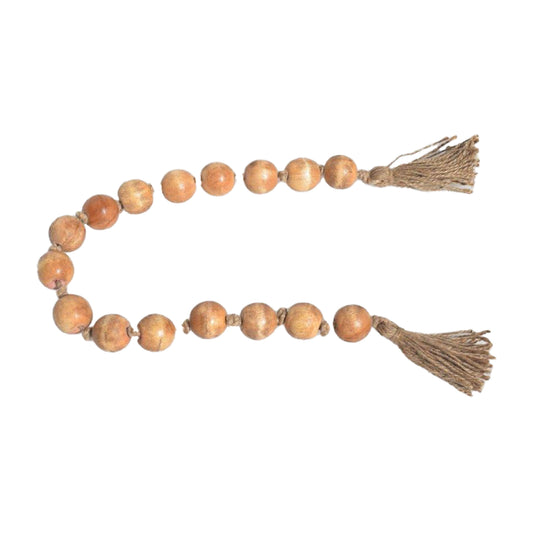 Wood, 32x1.25 Bead Garland, Natural