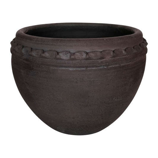 Terracotta, 10" Decorative Bowl, Black