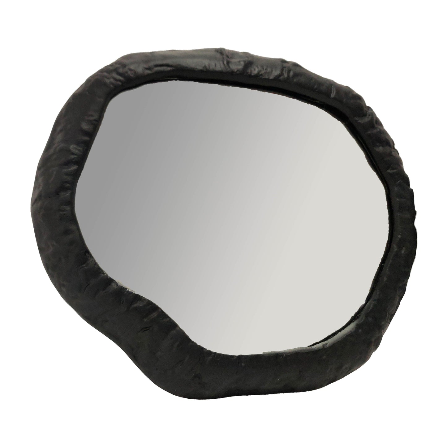 Alum,18",hammered Outlined Mirror,matte Black