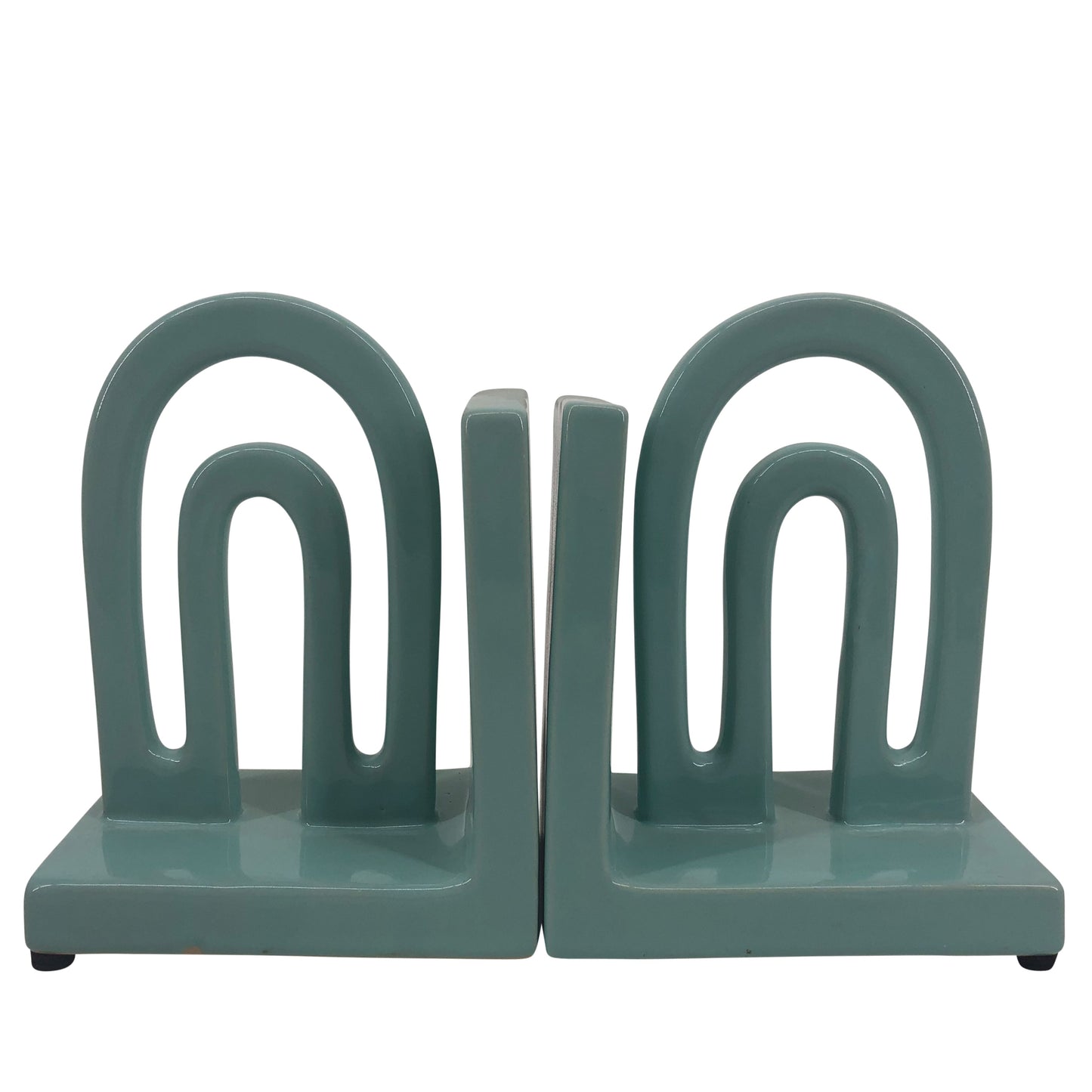 Cer,s/2 6" Arch Bookends, Mint