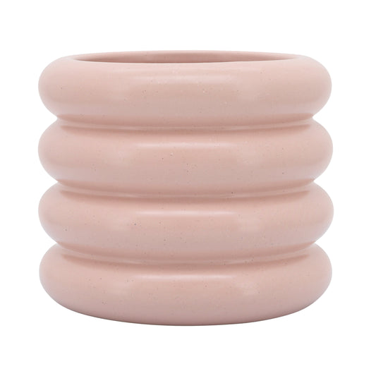 Cer, 8" Bibendum Planter, Dusty Rose