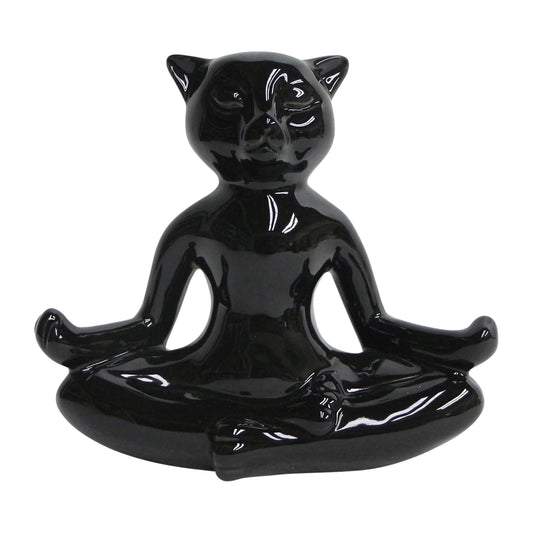 Cer, 7" Yoga Cat, Blk