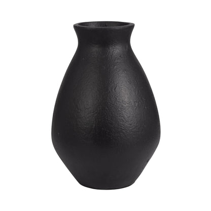 Terracotta, 16" Organic Vase, Black