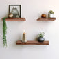 S/3 Mango Wood Floating Shelves, Brown