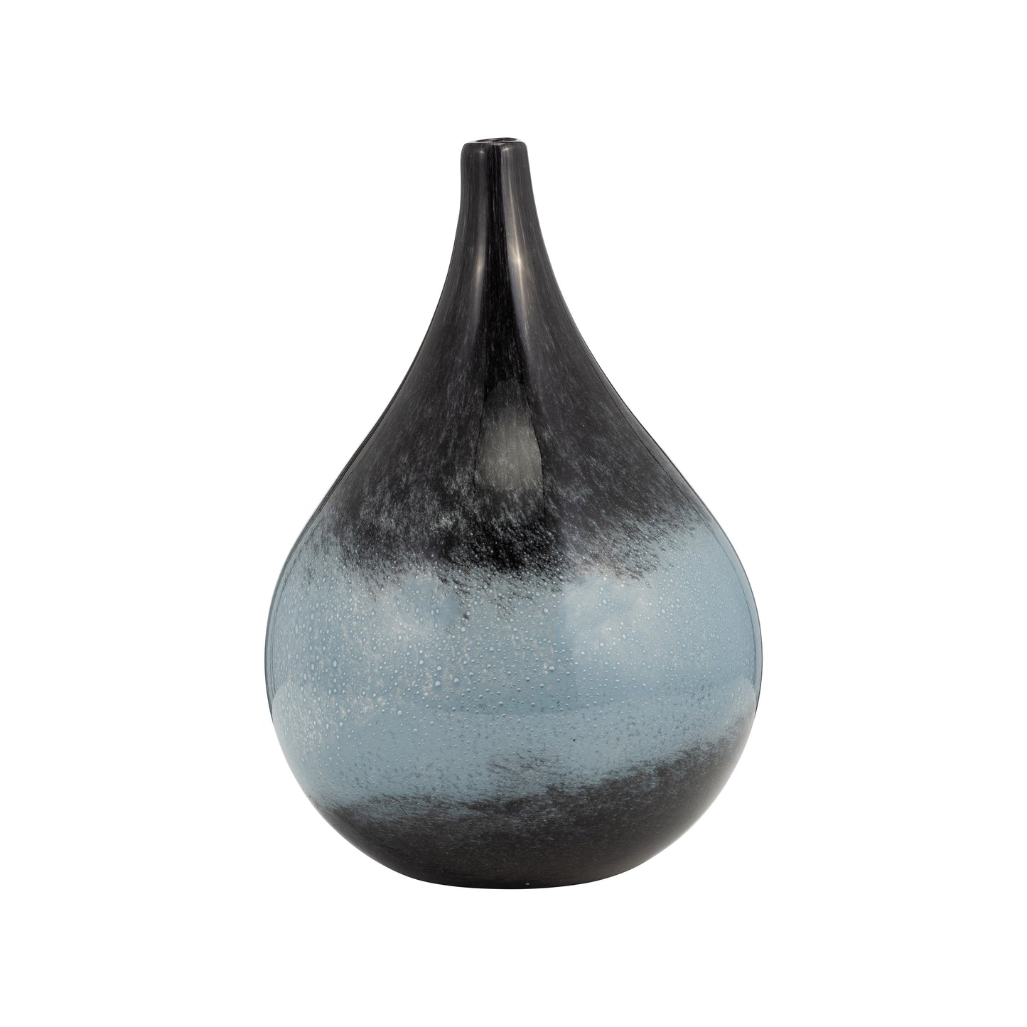 Glass, 12" Vase Blue Ombre