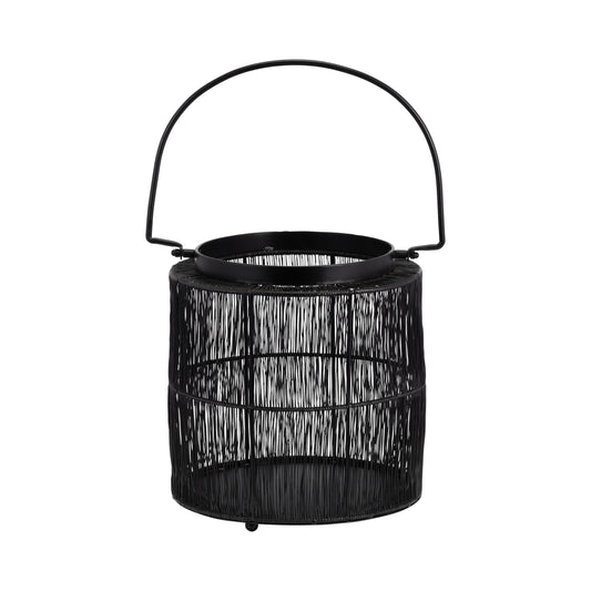 Metal 10.25" Wire Lantern, Black